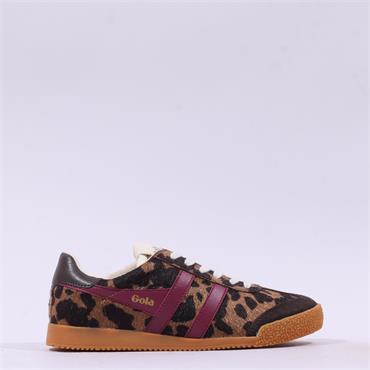 Gola Elan Savanna Retro Gumsole Trainer - Tan Cow Combi